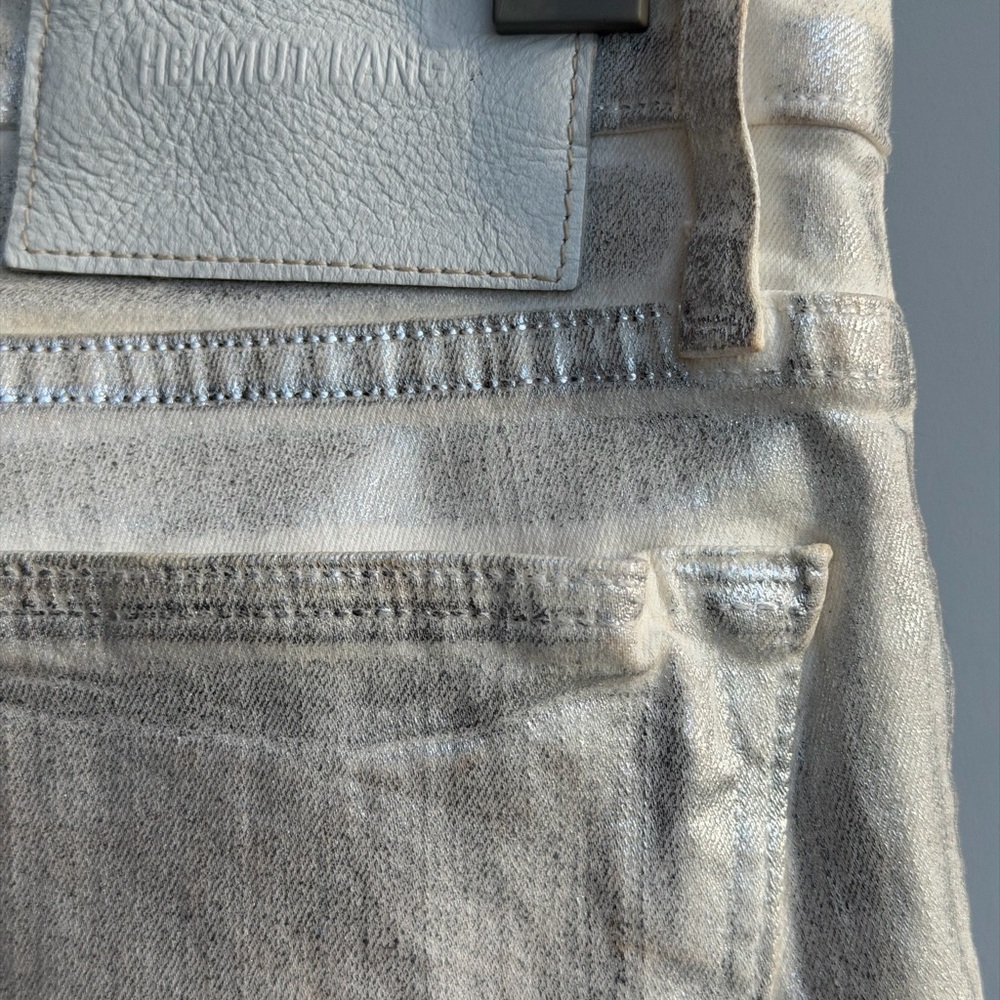 Helmut Lang white and silver Jeans
